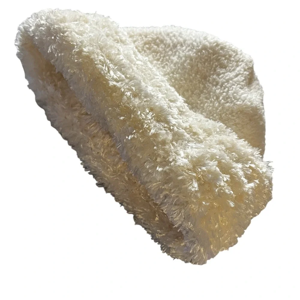 Ivory Knit Winter Beanie Hat Unisex Kids Warm Soft Cap by Cruise Wear & Co
